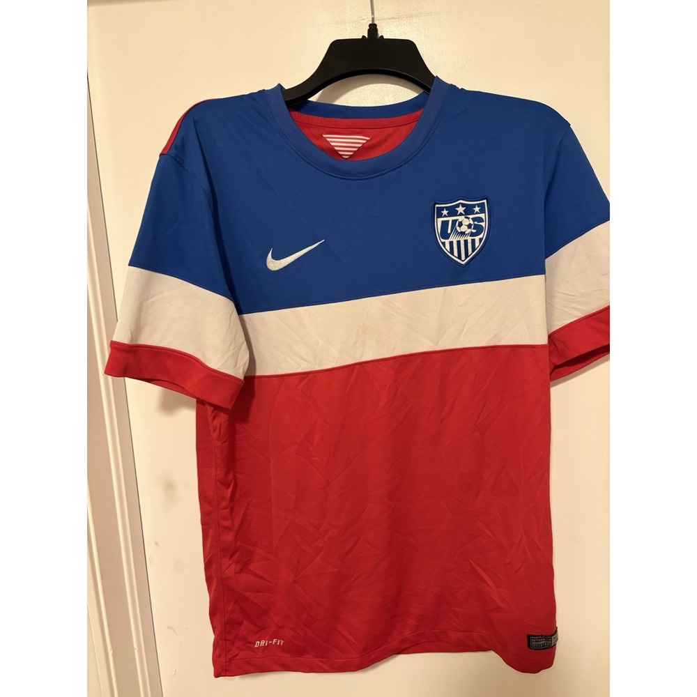 NIKE USMNT 2014 WORLD CUP BOMB POP AUTHENTIC JERSEY USA SIZE M AWAY